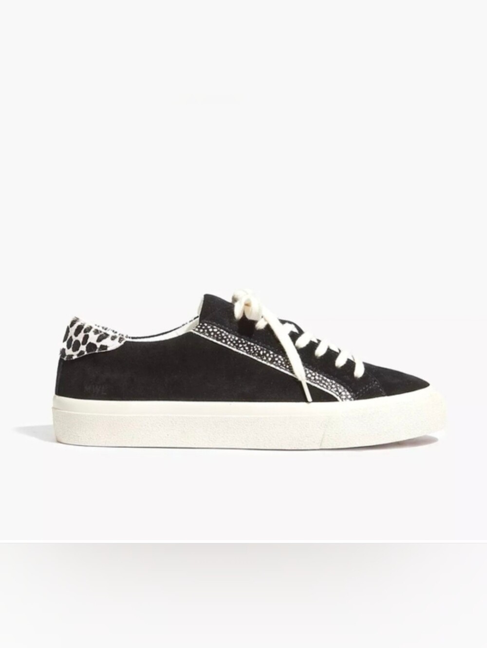 Madewell Sidewalk Low-Top Sneakers in Suede and Spot Calf Hair